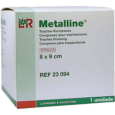 Curativo para Traqueostomia Lohmann & Rauscher Metalline 23094 Compressa Absorvente 8x9cm