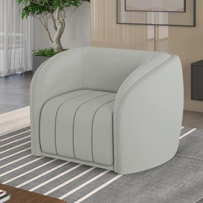 Poltrona Decorativa Adam G45 para Sala de Estar em Veludo Cinza Claro Gran Belo
