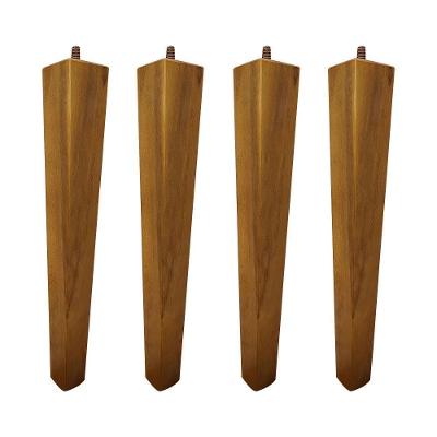 Kit 4 Pés Palito Quadrado Gran Belo G75 para Puff Poltrona Mesa Lateral Madeira Maciça 30cm Mel