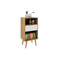 Mesa Lateral p/ Sala E1715 c/ 1 Gaveta e 2 Nichos Natural/Off White - Tecno Mobili - 2