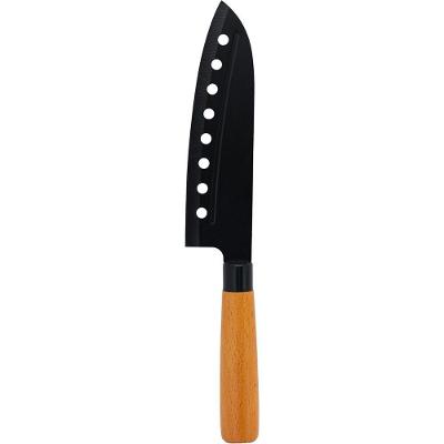 Faca Japonesa 7 Inox Premium Wood Black Aço Inoxidável com Cabo de Madeira para Cozinha Tuut