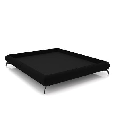 Cama King Size Avulsa Bezos com Madeira Imunizada e Veludo Preto G91 Gran Belo