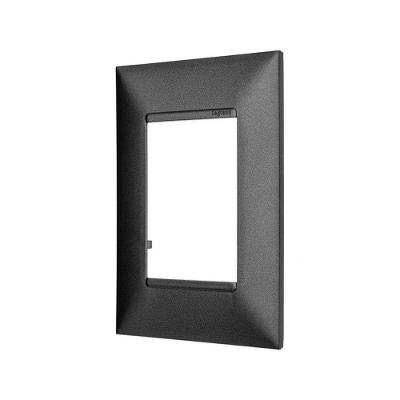 Placa para 3 Postos 4x2 618503PT para 3 Módulos Preto Pial Plus Legrand