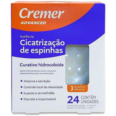 Curativos Hidrocoloide para Acnes e Espinhas Cremer para Proteção e Cicatrização 24 Unidades