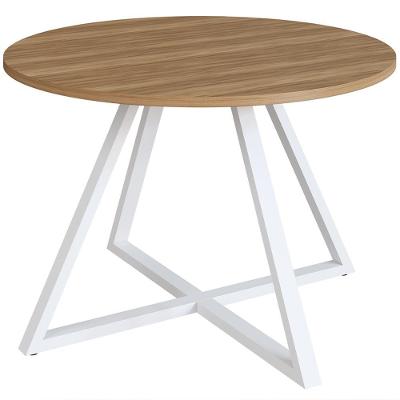 Mesa de Jantar Idea A03 4 Lugares Redonda MDP 110cm Nogal Sevilha Lyam Decor