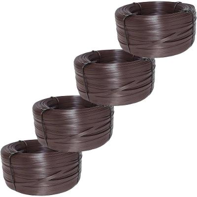 Fibra Sintética Junco 10mm Rolo 450m Marrom Kit 4 Rolos Trama Original