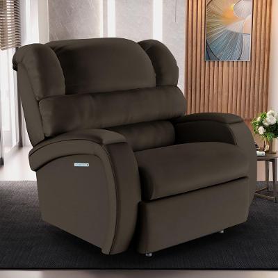Poltrona Reclinável Elétrica Kylie G23 com Massagem Usb Pu Marrom Gran Belo