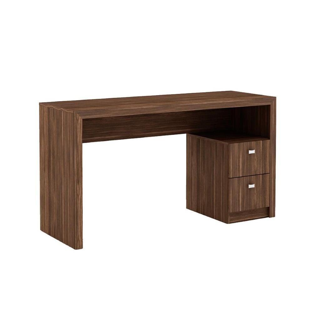 Mesa Escrivaninha Juvenil ME4130 c/ 2 Gavetas Nogal - Tecno Mobili - 1
