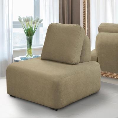 Poltrona Decorativa Santiago G89 para Sala de Estar Bouclê Castor Gran Belo