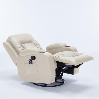 Poltrona de Massagem Austin Reclinável com Aquecimento Pu Bege Gran Belo