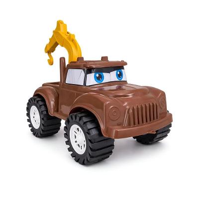 Caminhão Guincho de Brinquedo Super Truck Tamanho Grande Marrom em Plástico Draik