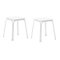 Kit 2 Banqueta de Cozinha 1748 2 Banquetas Branco - Carraro - 1