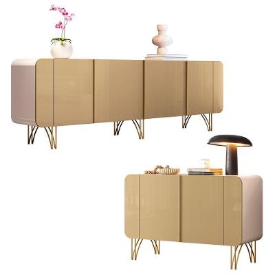 Conjunto de Buffets para Sala de Estar Bambino e Virginia 6 Portas Mdf e Mdp Off White Gran Belo