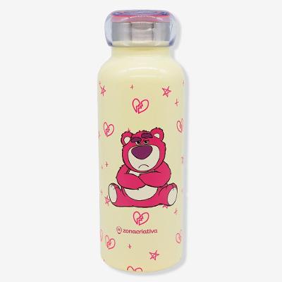 Garrafa Bubble Lotso Toy Story 500ml Aço Inoxidável com Vedação em Silicone para Uso Diário