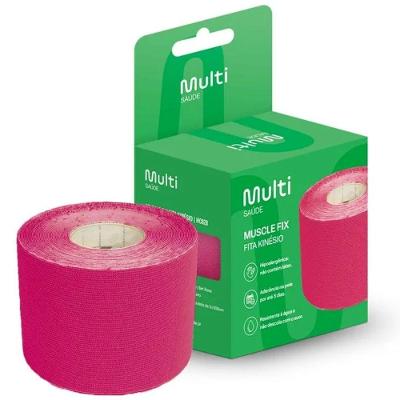 Fita Kinesio Multisaúde HC028 para Fisioterapia Esportiva Vermelho Rosa 5cmx5m