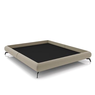 Cama Avulsa King Size Bezos G91 Madeira Imunizada Veludo Bege Gran Belo