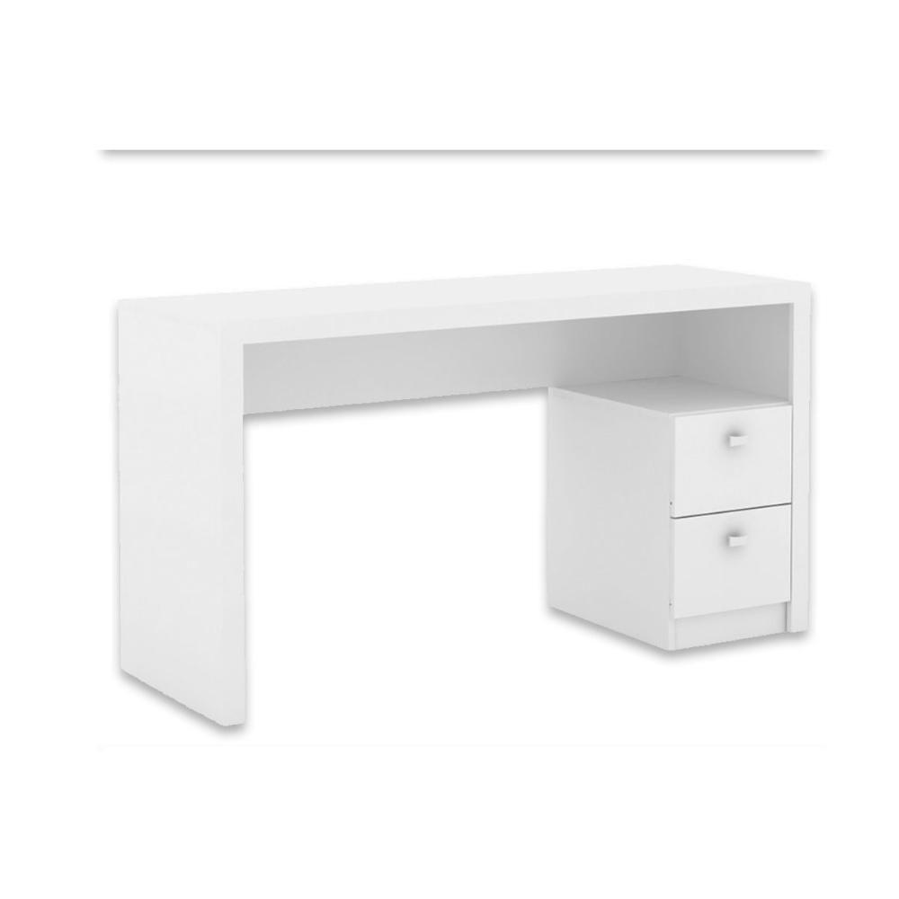 Mesa Escrivaninha Juvenil ME4130 c/ 2 Gavetas Branco - Tecno Mobili - 2