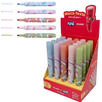 Marca-Texto com Aroma Fini Leoarte Corpo Estampado 1 Unidade Cores Sortidas