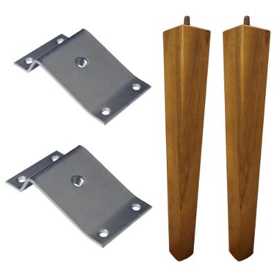 Pé Palito para Móveis com Chapinha G75 - G59 Madeira Eucalipto 4cm Mel Gran Belo