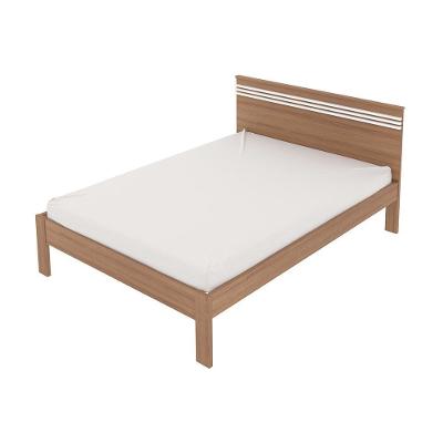 Cama de Casal Cm8009 com Cama Auxiliar em Mdp Amêndoa e Branco Gran Belo