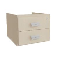 Gaveteiro p/ Escritório Versátil 2001 2 Gavetas e 1 c/ Chave Argila - Kappesberg - 1