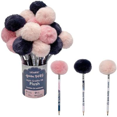 Lápis Grafite Hb com Pompom Bruna Tavares Leoarte Unidade Resina Estampas Licenciadas