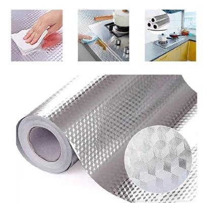 Papel de Parede Autoadesivo Alumínio Prata Impermeável Efeito 3d Proteção Contra Umidade e Calor