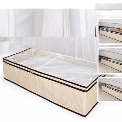 Caixa Organizadora Multiuso com Zíper em TNT para Roupas de Cama Cobertores Toalhas e Travesseiros