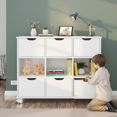 Estante Organizadora Nicho Portland 6 Gavetas MDP Branco com Rodízios Casah