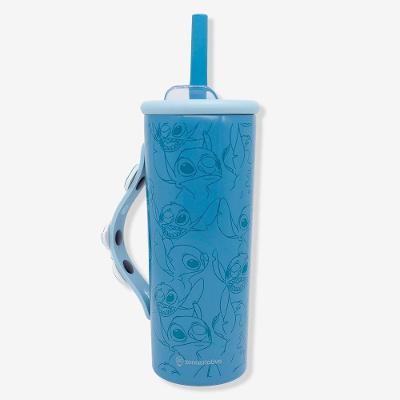 Copo Térmico Copo Charms Silhuetas Stitch 600ml Aço Inoxidável Azul Disney