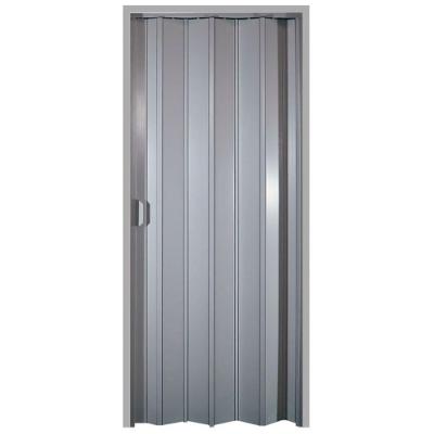 Porta Sanfonada 20.140 de Polímero 210x60cm Cinza para Ambientes Internos Plasflex