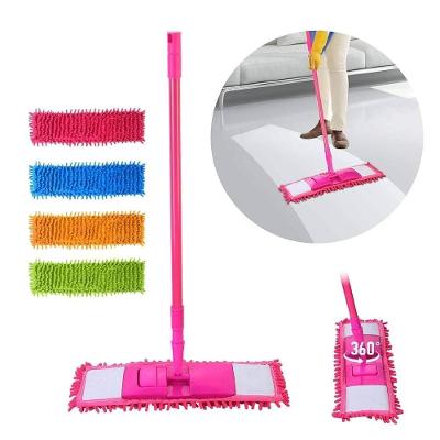 Esfregão Mop Rodo Vassoura Microfibra Cabo Retrátil Base Articulada para Limpeza de Pisos e Vidros