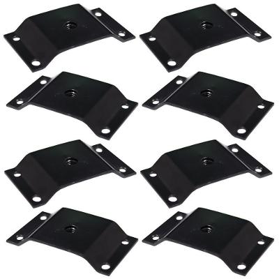 Kit 8 Chapinhas Fixação Pés Palito Gran Belo G59 em Aço Carbono Elevado 80mm Preto