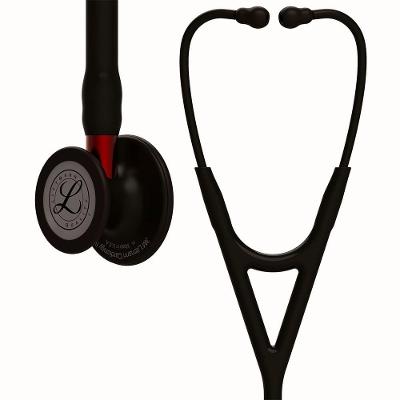 Estetoscópio Littmann Cardiology IV 6200 Preto Mate com Conector Vermelho
