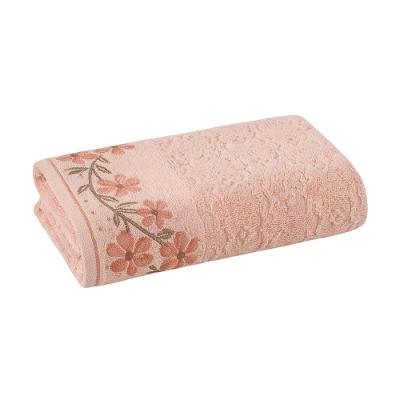 Toalha de Banho Eva 135x70cm Tecido Misto 440g-m2 Estampa Floral Laranja Döhler