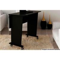 Mesa Multiuso Escritório Dobrável ME4117 c/ Rodízios Preto - Tecno Mobili - 1
