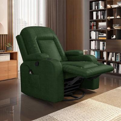 Poltrona Reclinável Crihs G23 com Massagem e Aquecimento Corino Verde Gran Belo