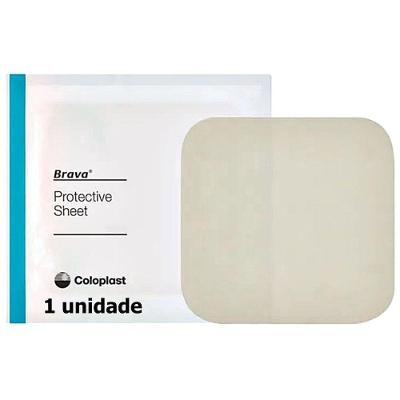 Placa Protetora para Estoma Coloplast Brava 3215 Proteção da Pele Periestomal 15x15cm