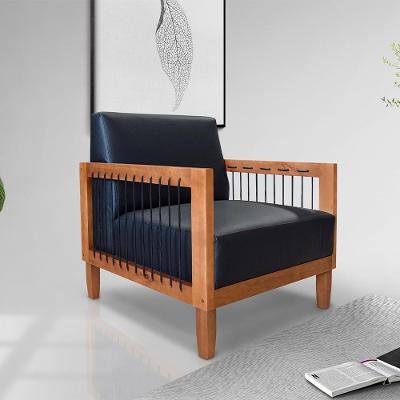 Poltrona Manila G63 Sala de Estar Madeira Maciça Pu Confortável Preto Gran Belo