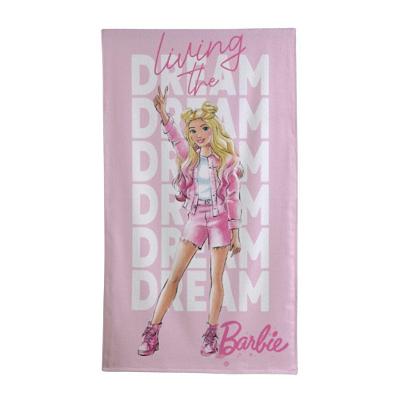 Toalha de Banho Infantil Barbie 70x130cm Algodão 320g-m2 Rosa Claro Döhler