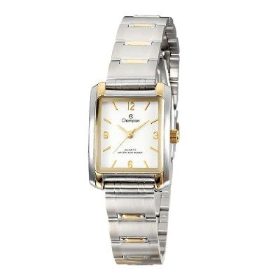 Relógio Feminino Ch25187b Analógico Pulseira de Aço Inox Dourado e Prata Champion