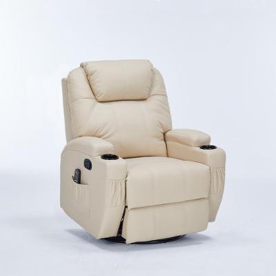 Poltrona do Papai Reclinável Vector G94 com Massagem Aquecimento Pu Bege Gran Belo