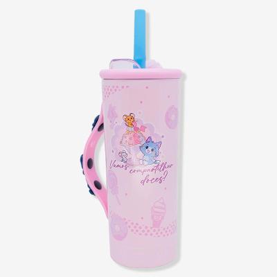 Copo Térmico Charms Tom e Jerry Gokko Doces 600ml Aço Inoxidável Branco Zonacriativa