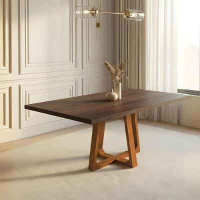 Mesa de Jantar Julia 6 Lugares Retangular Tampo Freijó 160cm Ideal Decor