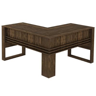 Mesa Angular para Escritório ME4145 Home Office MDP 136cm Marrom Gran Belo