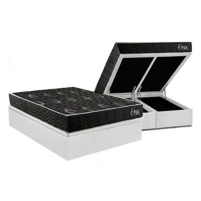 Cama Box com Baú Queen Kappesberg D28 Onix Pillow Top Molas Ensacadas Branco
