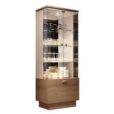 Cristaleira Decorativa Peggy G26 2 Portas 3 Prateleiras MDP e MDF 70cm Off White Gran Belo