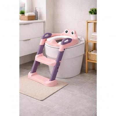 Assento Redutor Infantil para Vaso Sanitário com Escada Anatômica Rosa Top Rio Comercial