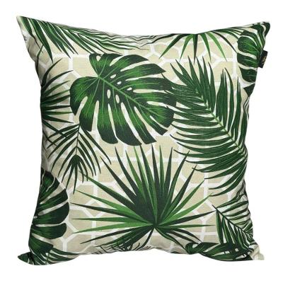 Almofada Decorativa Impermeável Antimofo Floral Verde para Sofá e Cama Trama Original