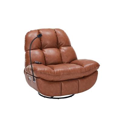 Poltrona Reclinável Elétrica Boston G94 com Massagem Aquecimento Pu Caramelo Gran Belo